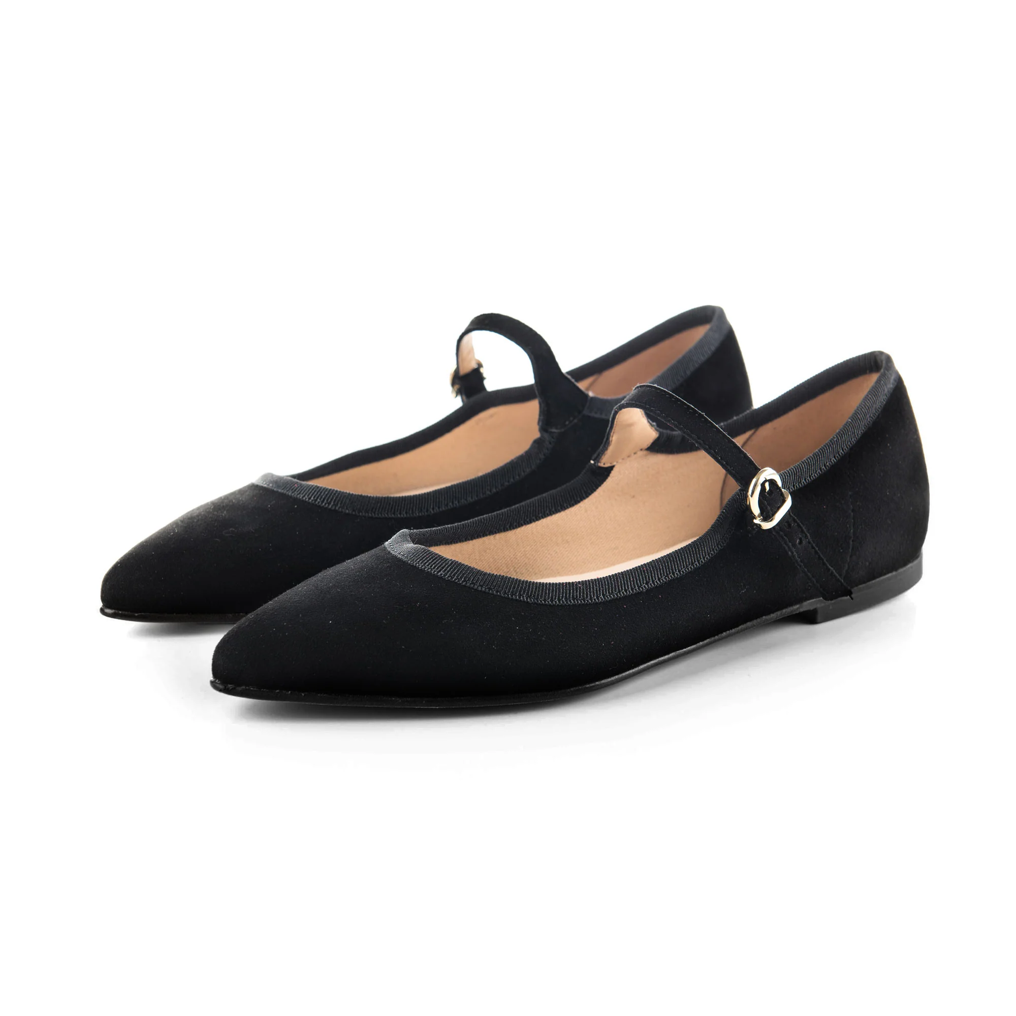 Ballerine nere a punta con cinturino - Image 2