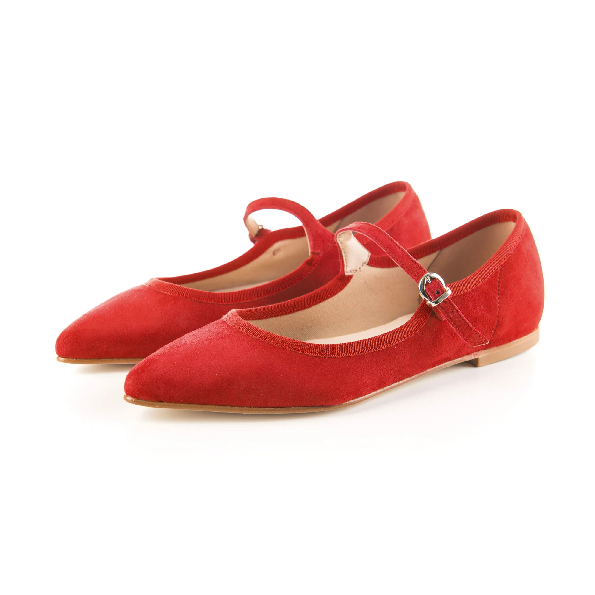Ballerine rosse a punta con cinturino - Image 2