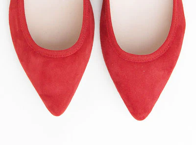 Ballerine rosse a punta con cinturino - Image 5