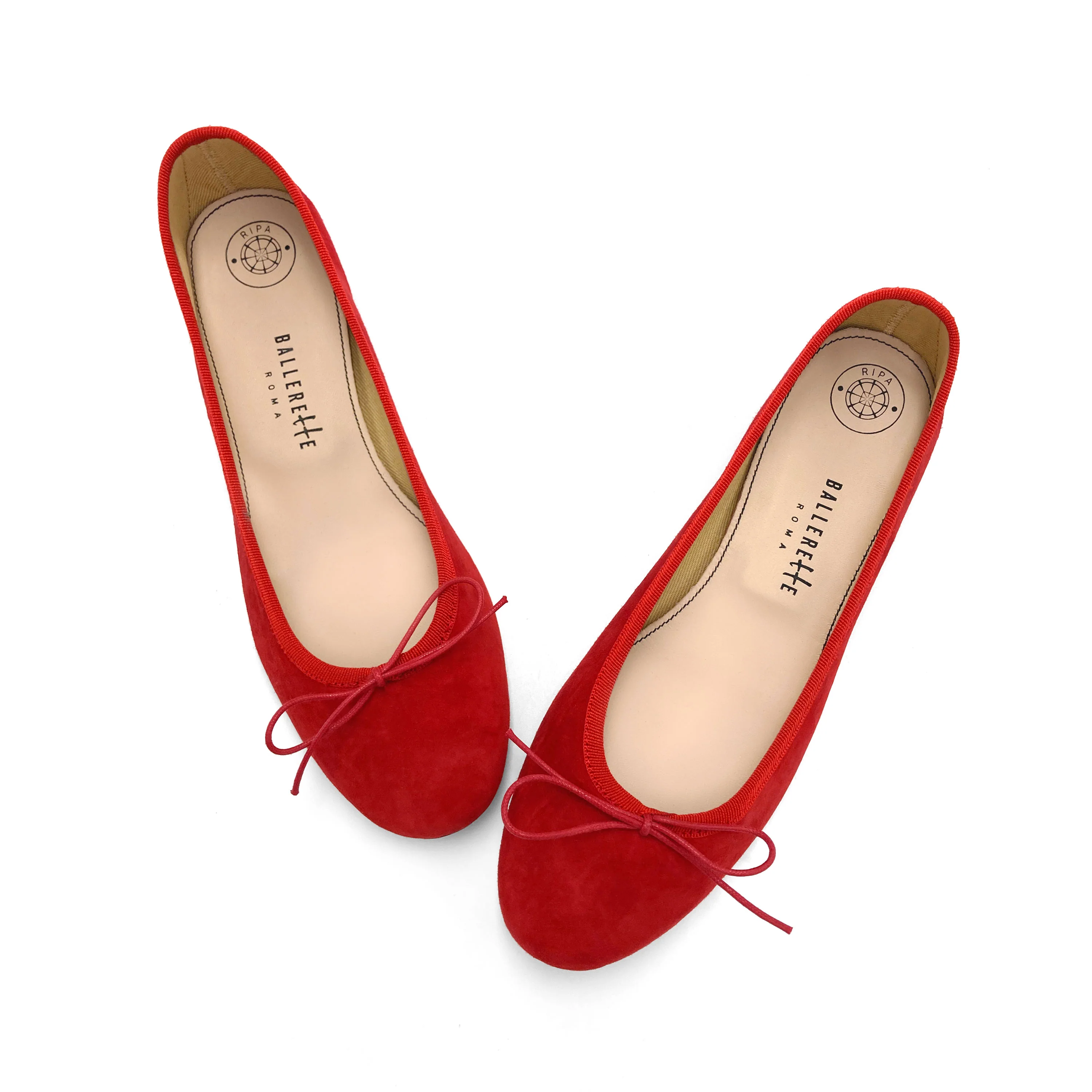 Ballerine con tacco rosse in camoscio - Image 5
