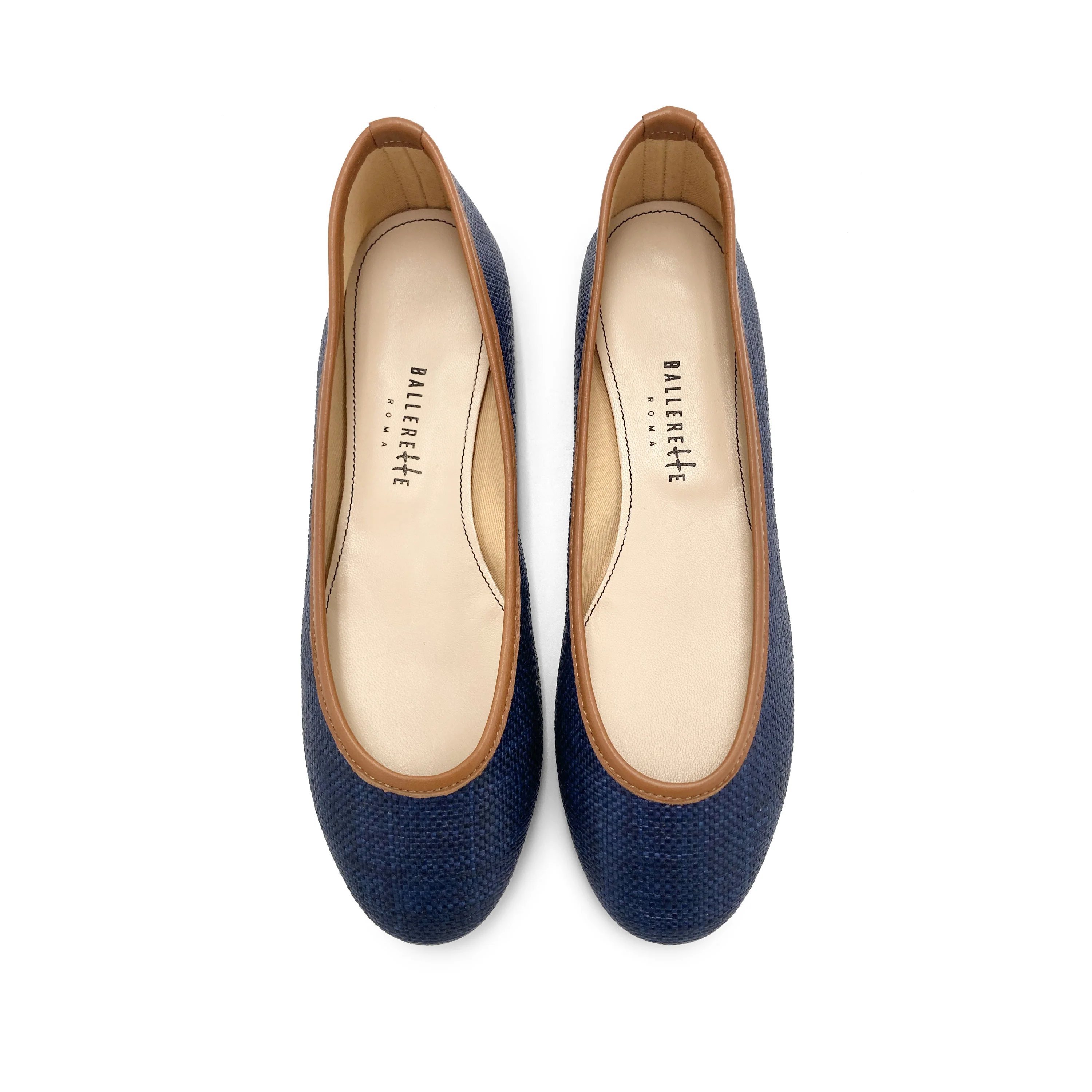 Ballerine estive blu in rafia