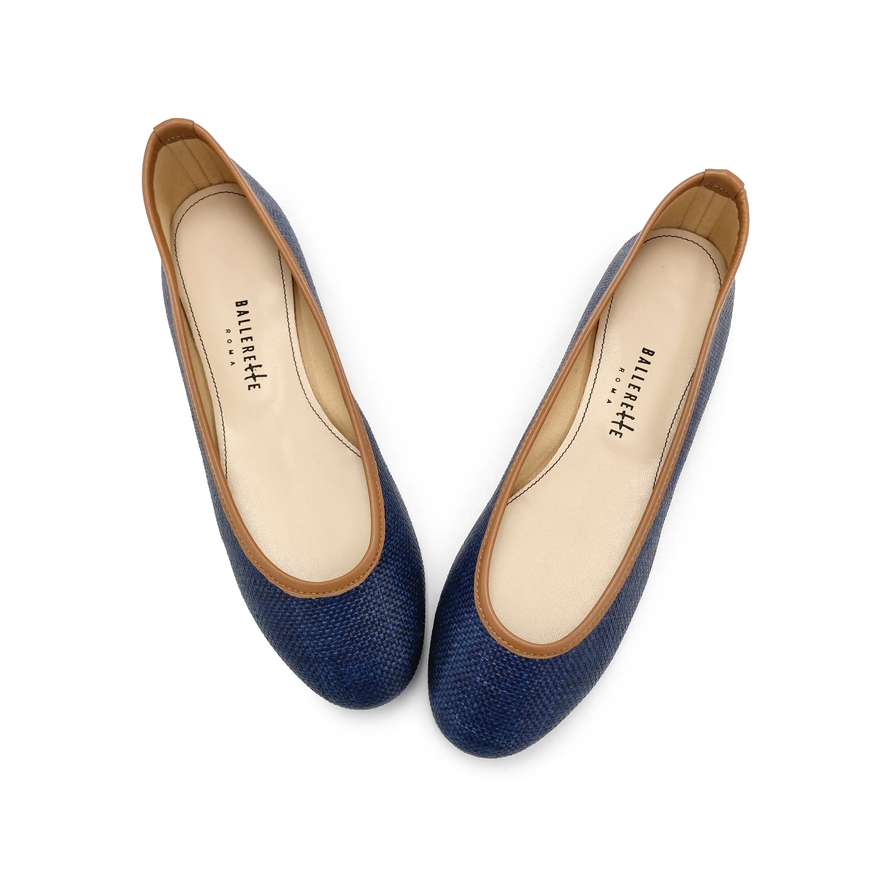 Ballerine estive blu in rafia - Image 2