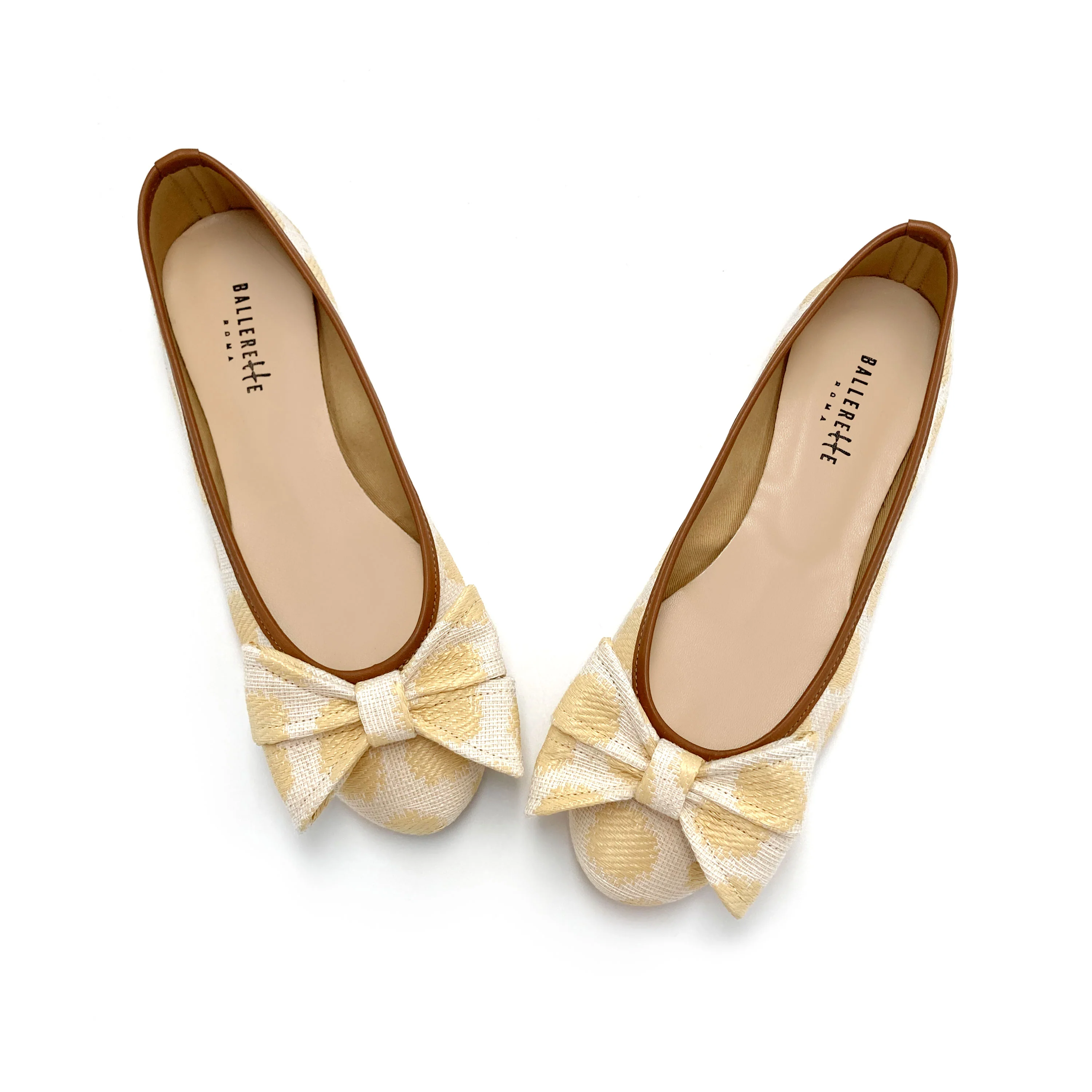 Ballerine estive in rafia a pois con fiocco - Image 2