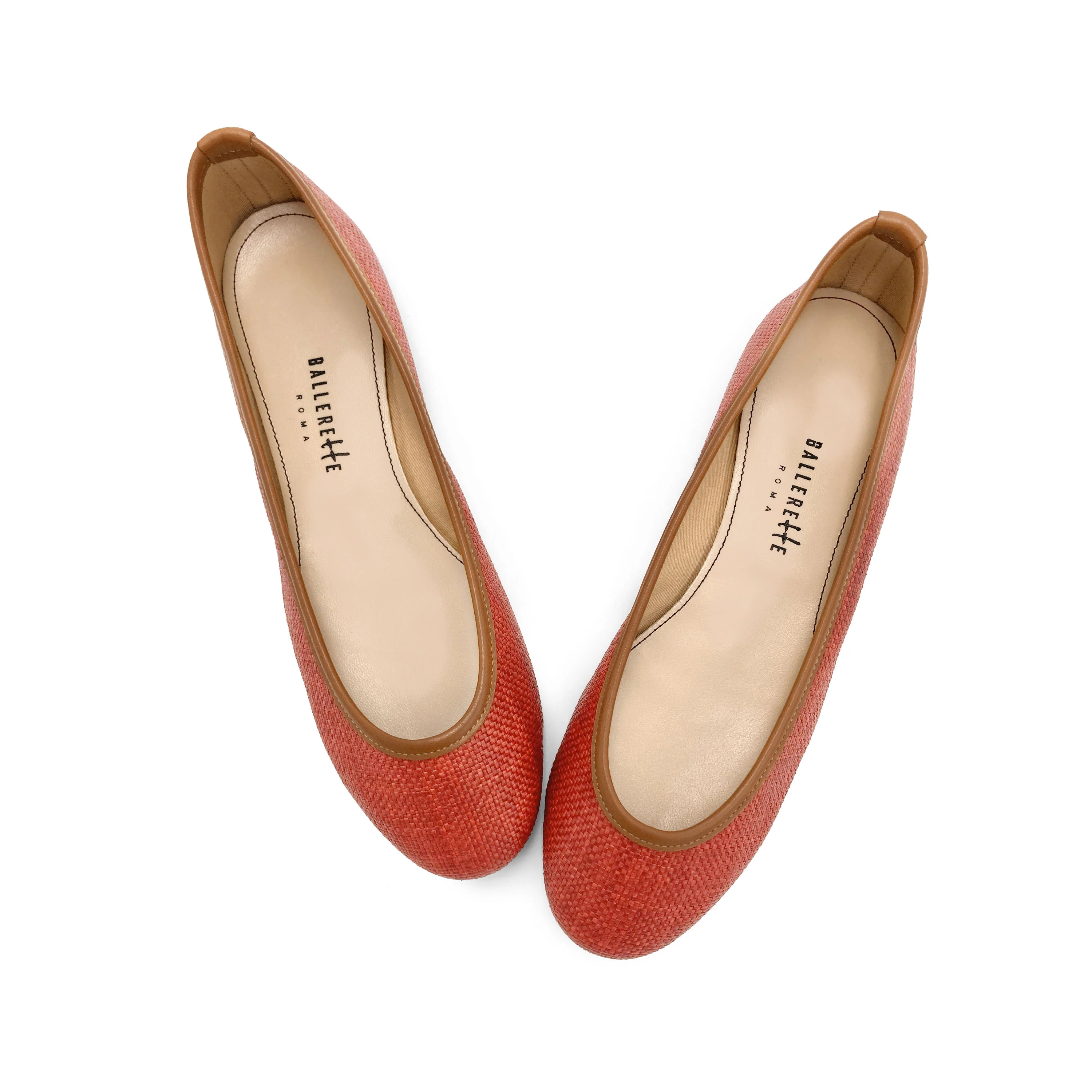 Ballerine estive rosse in rafia - Image 2