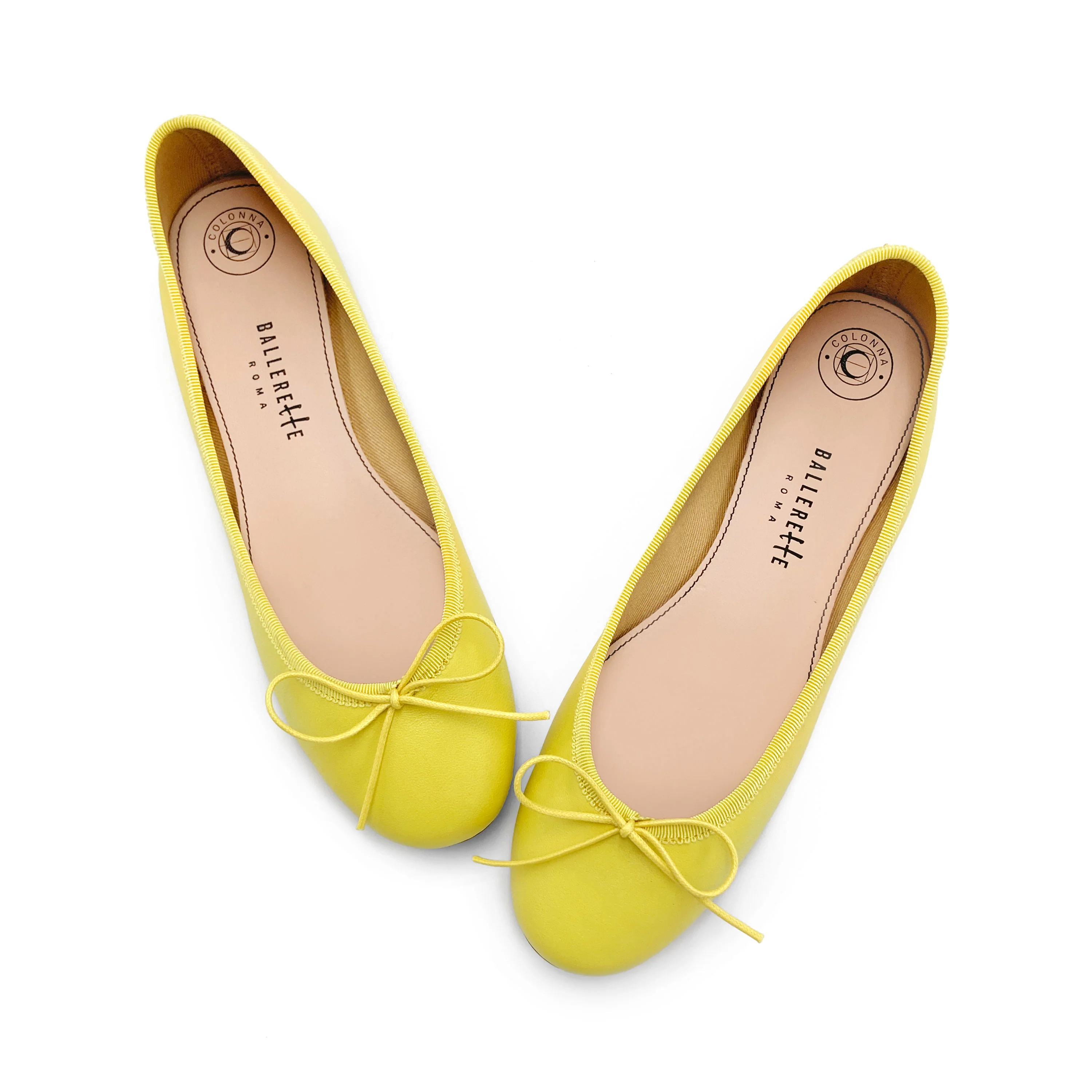 Ballerine gialle limone in pelle - Image 2