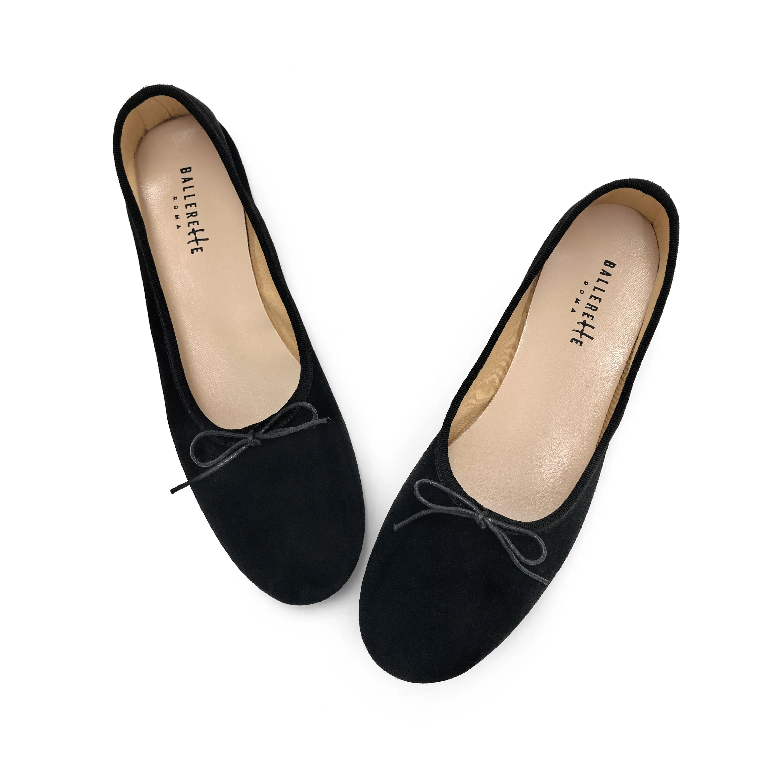 Ballerine "glove shoes" nere accollate in camoscio - Image 2
