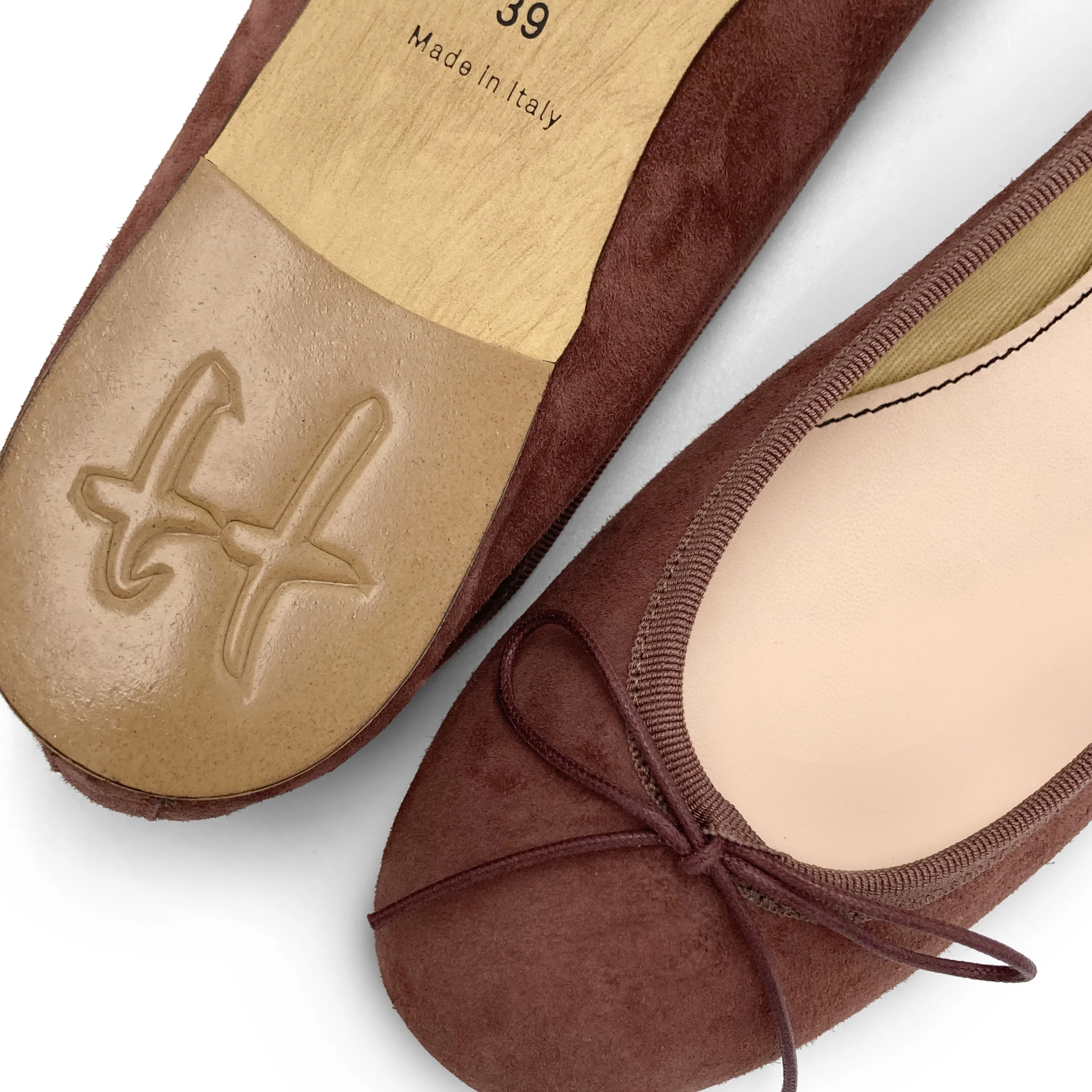 Ballerine in camoscio vino - Image 4