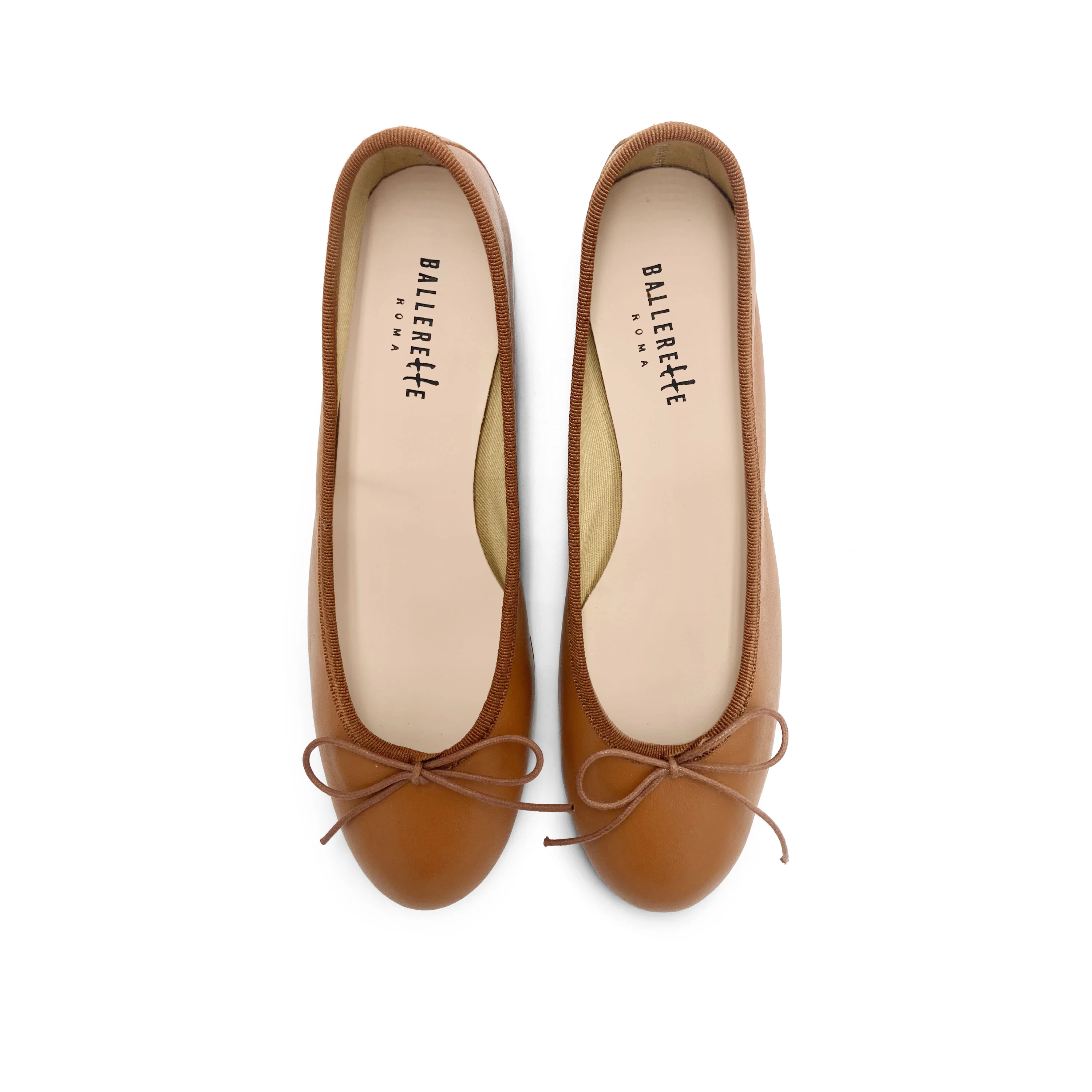 Ballerine in pelle cuoio con tacco alto - Image 2