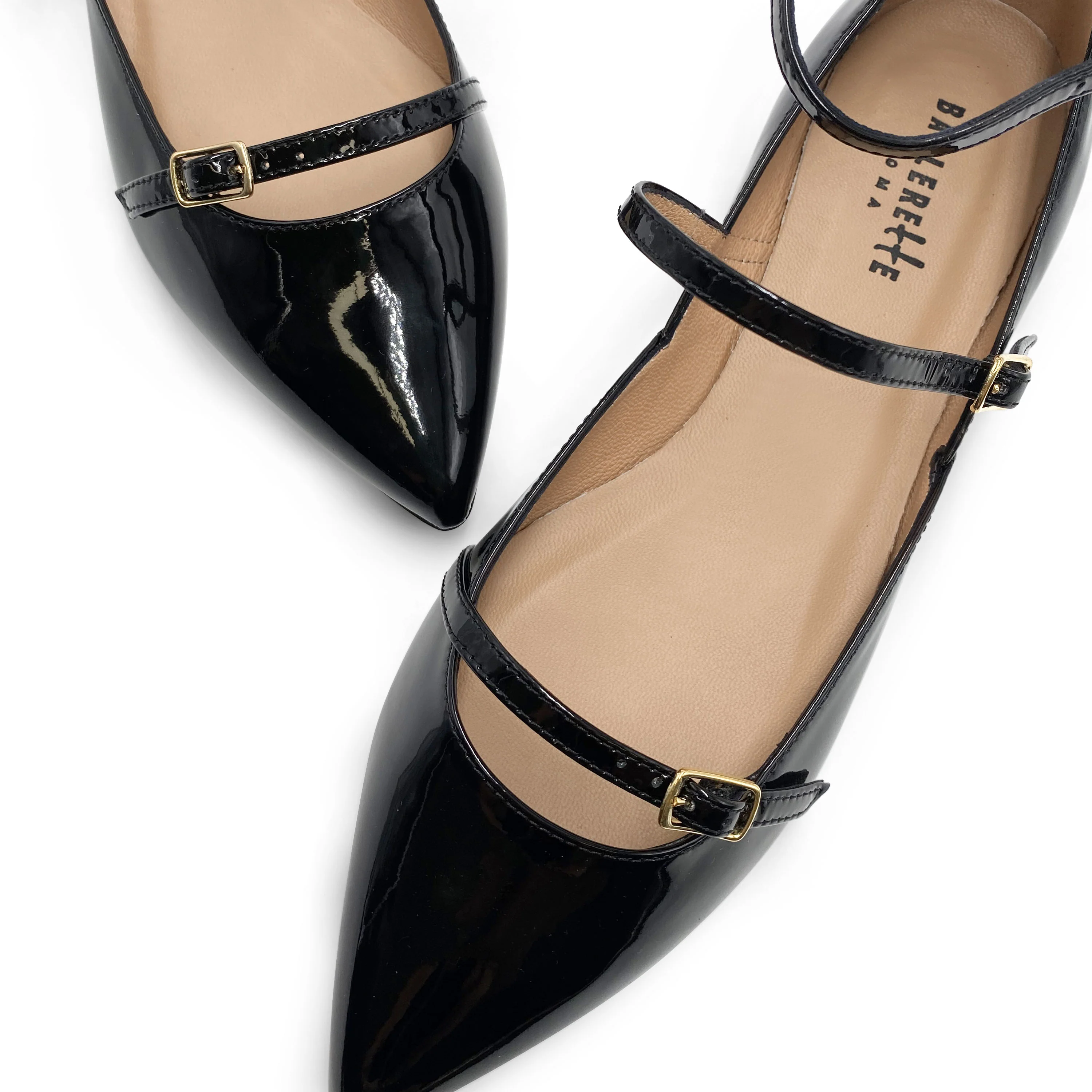 Ballerine nere in vernice con cinturini - Image 3