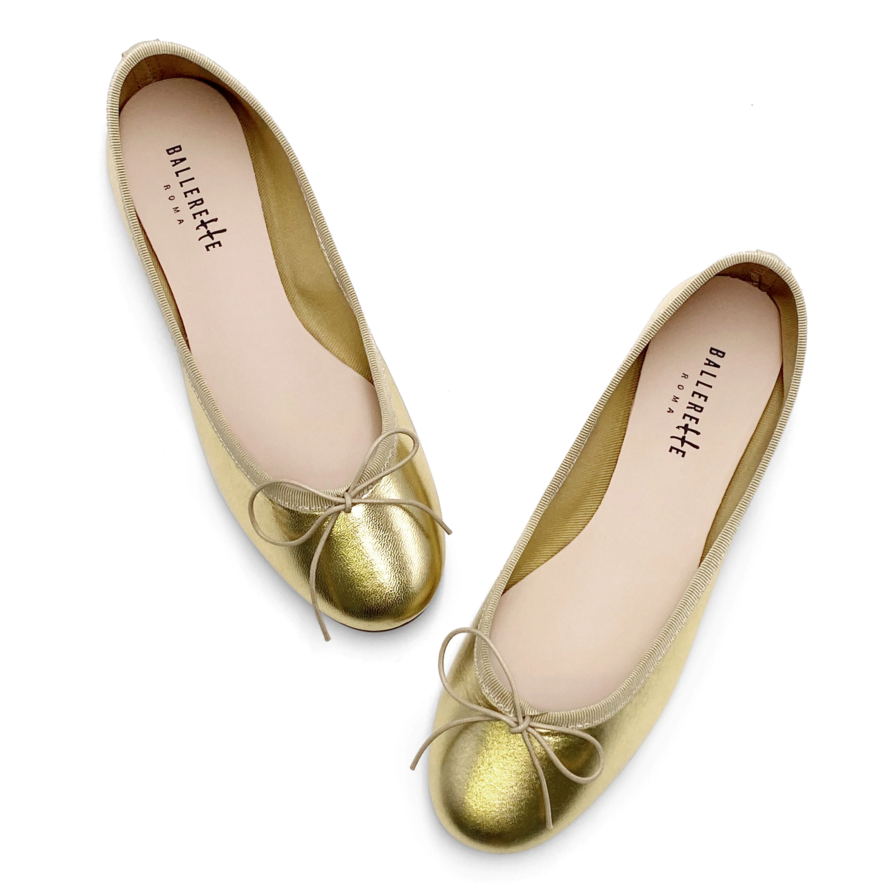 Ballerine oro in pelle laminata - Image 2