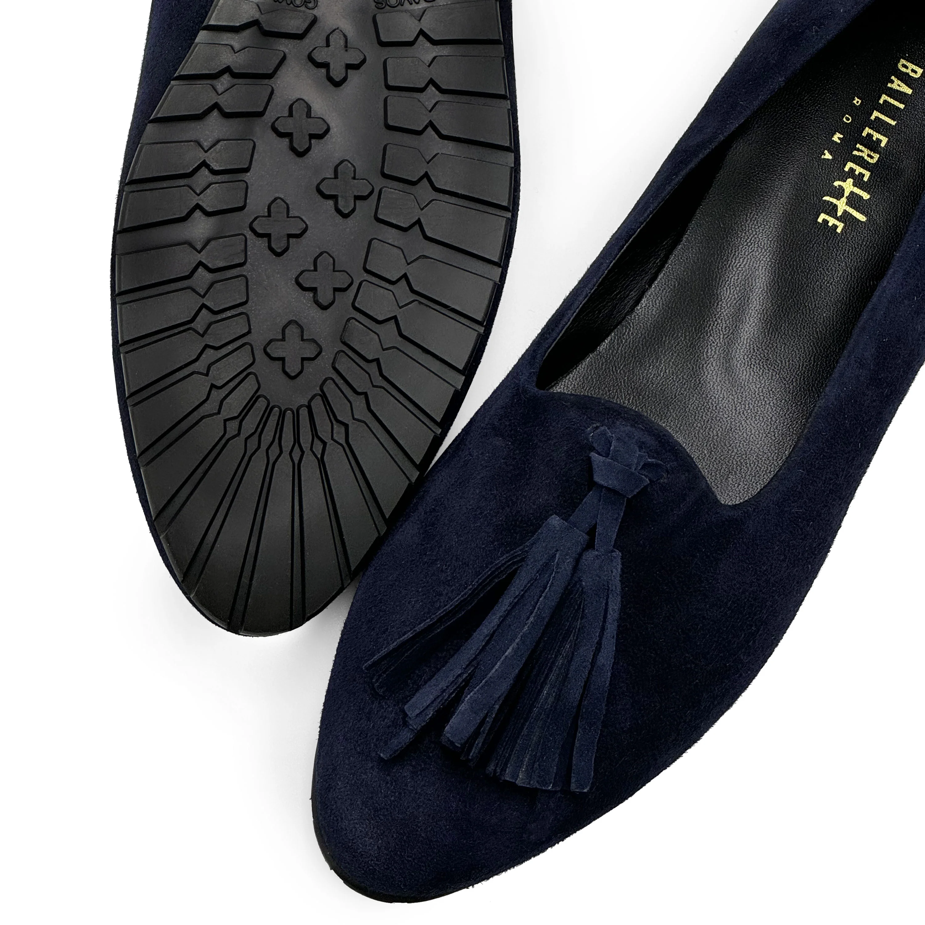 Mocassini donna blu con nappine - Image 3