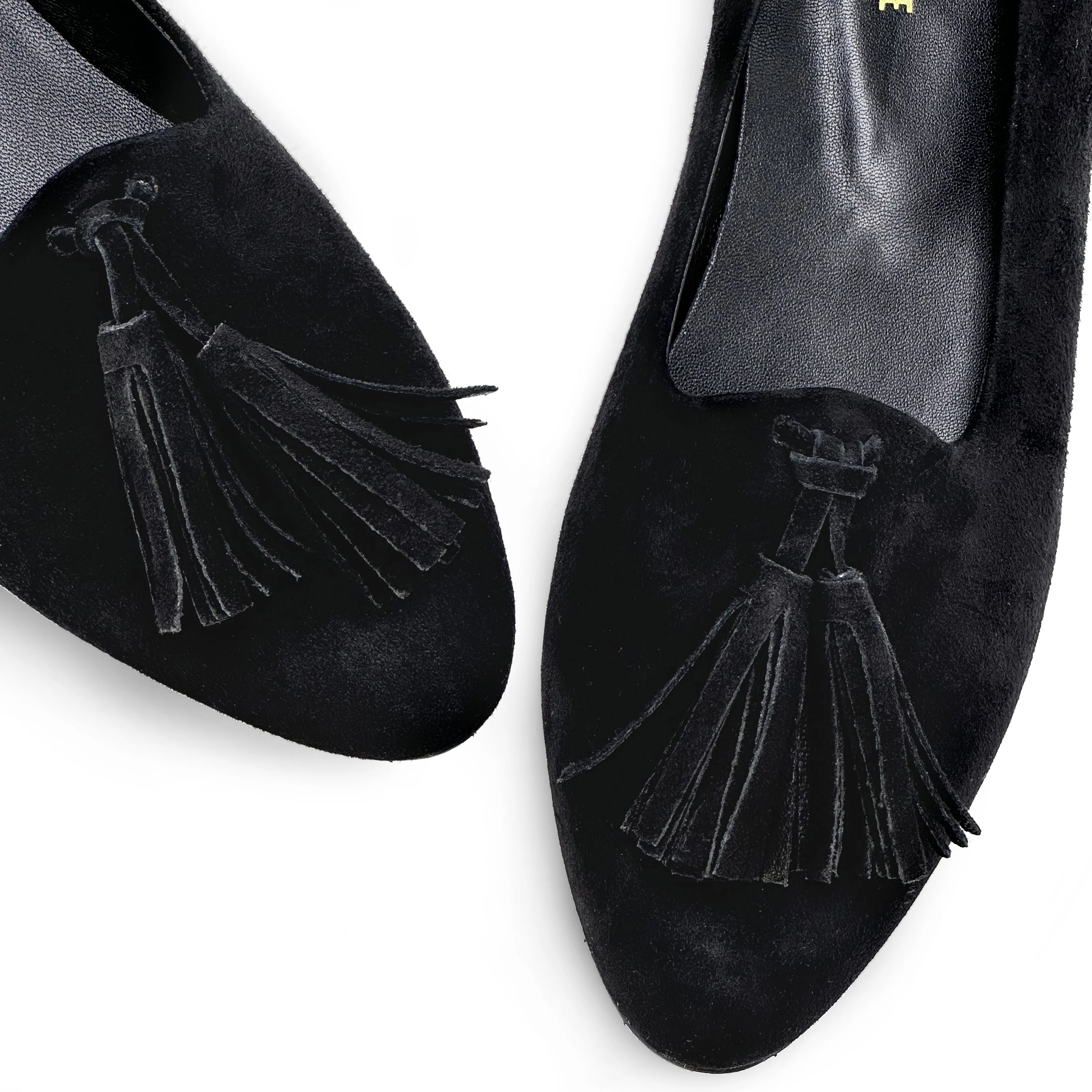 Mocassini donna neri con nappine - Image 3