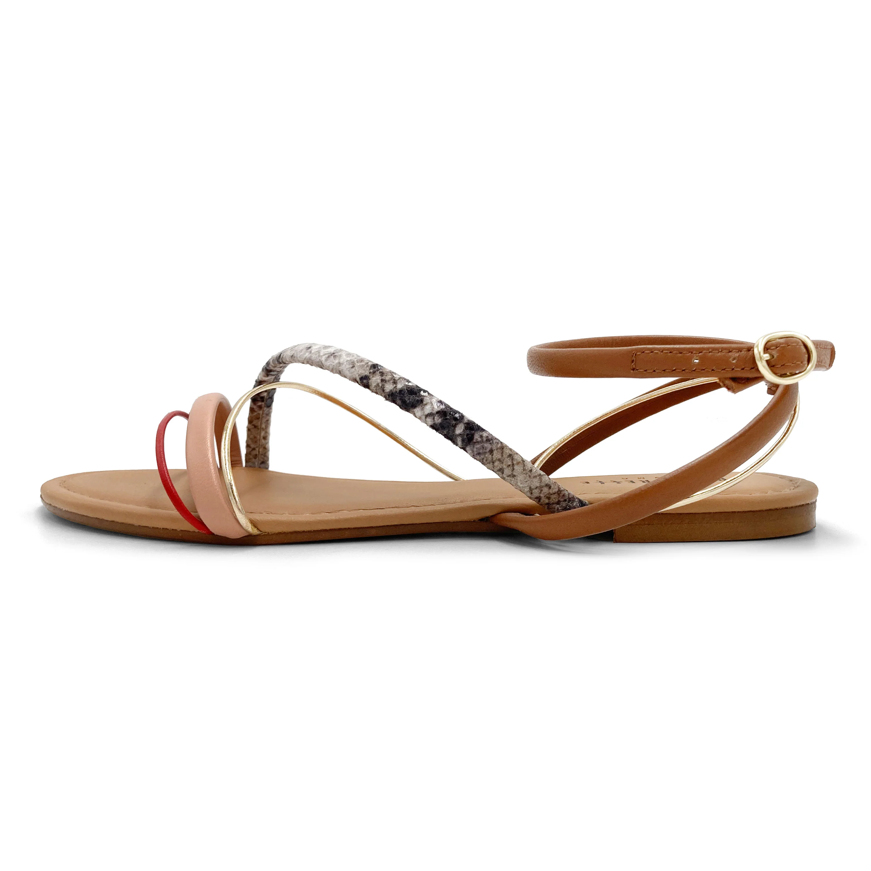 Sandali donna in pelle intrecciati multicolor - Image 4